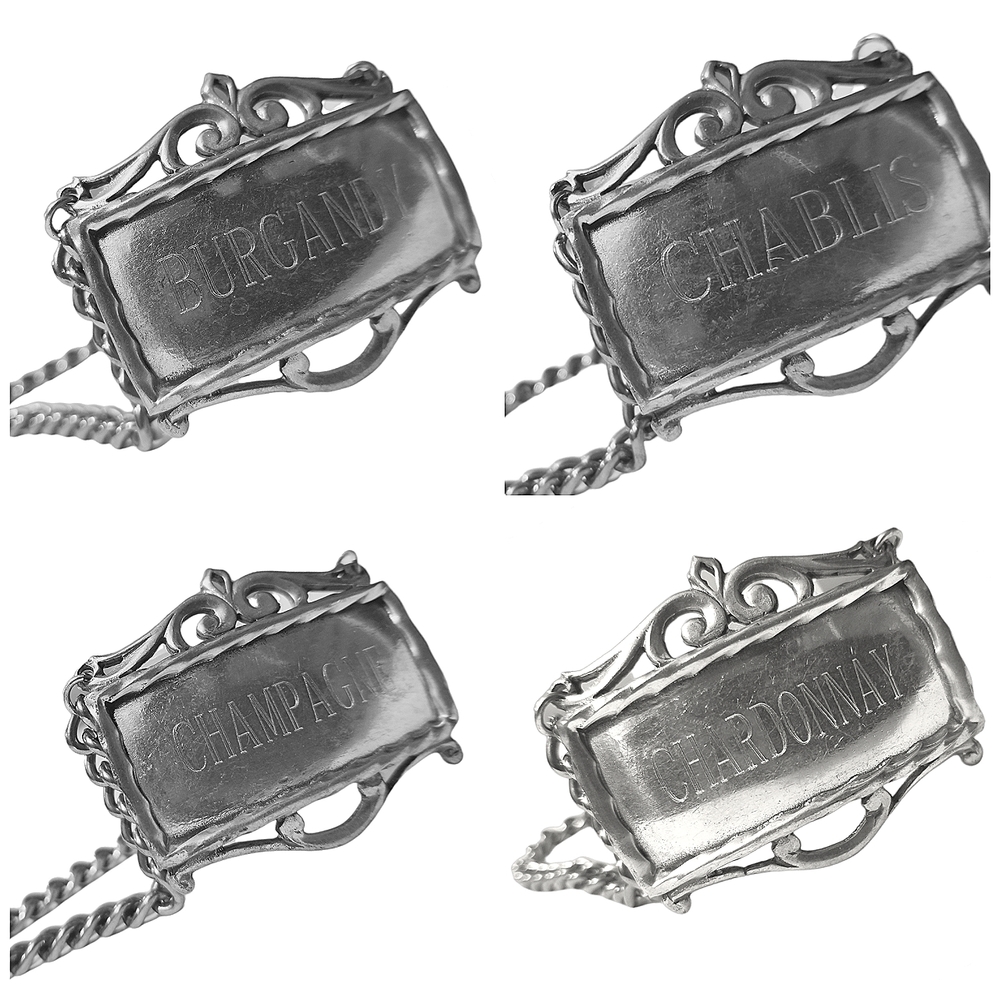 Salisbury decanter tags 4pc